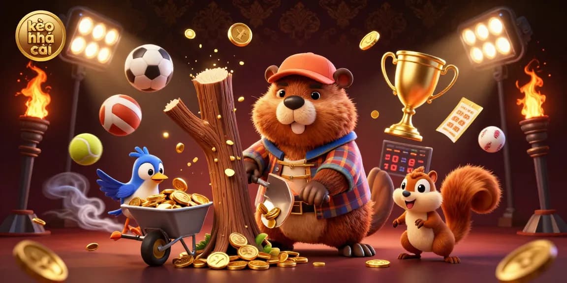 Place bets and win with kèo nhà cái in this vibrant 3D casino scene filled with action.