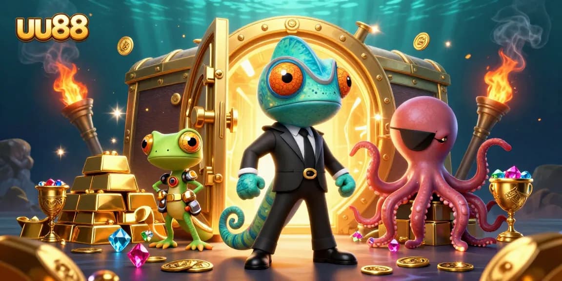 Engage in thrilling gameplay with uu88 in a vibrant casino adventure scene.