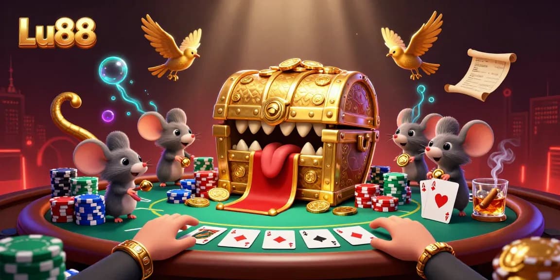 Spin reels and win big with Lu88’s vibrant casino adventure, featuring colorful poker elements.