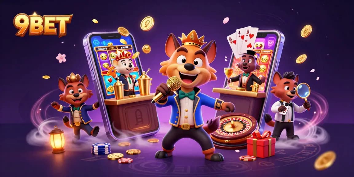 Experience the excitement of 9BET with hyenas in a vibrant casino setting!