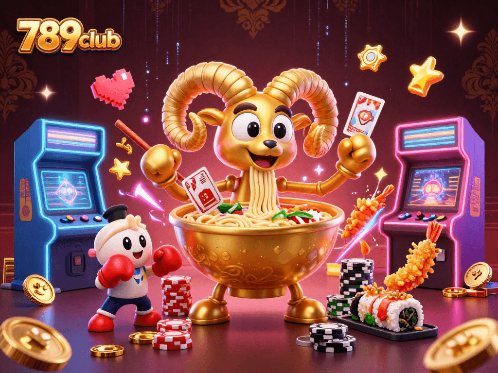 Engage with 789club's vibrant 3D casino illustration showcasing dynamic game action.
