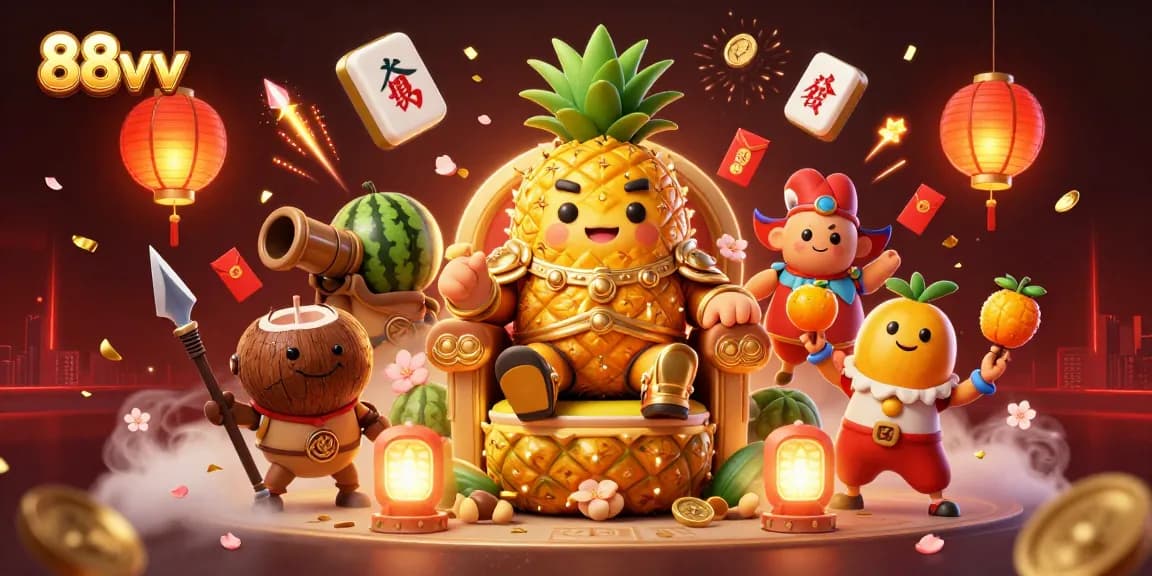 Join the fun at 88vv with a vibrant casino scene featuring exciting characters and game elements.