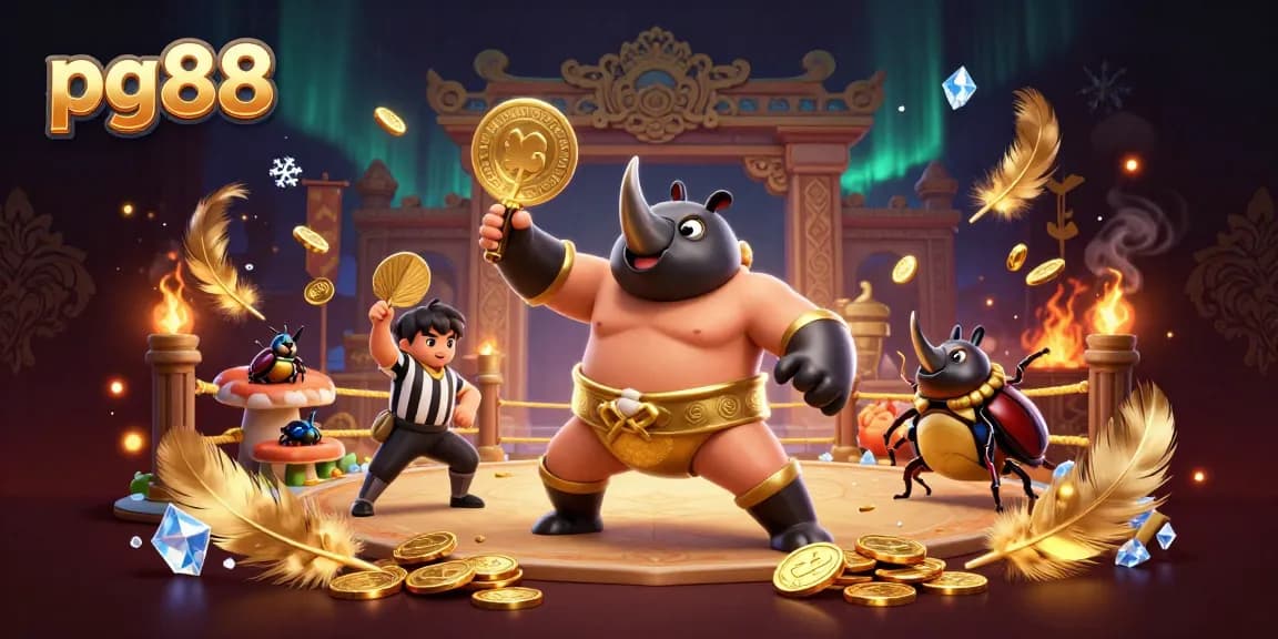 Experience excitement with pg88's gaming action in this vibrant 3D casino scene.