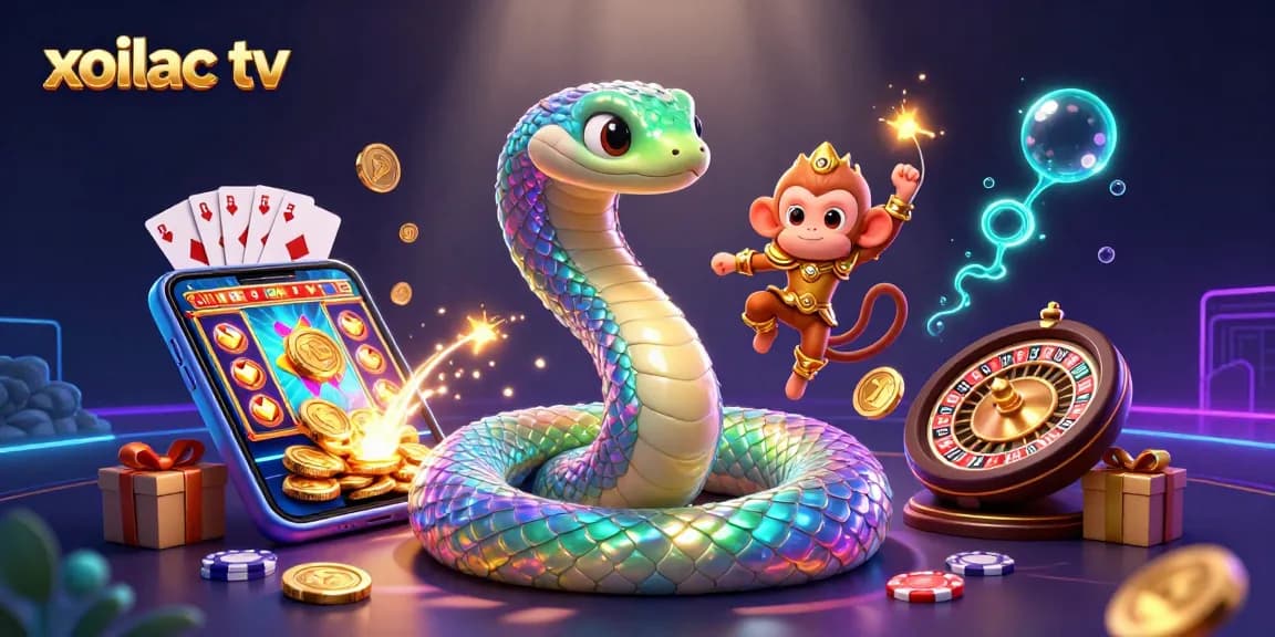 Engage with xoilac tv's thrilling gameplay featuring vibrant casino characters and dynamic elements.