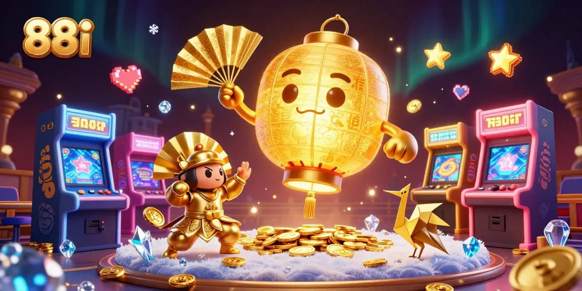 Engage with 88i's vibrant casino experience featuring a golden lantern spirit and dynamic gaming elements.