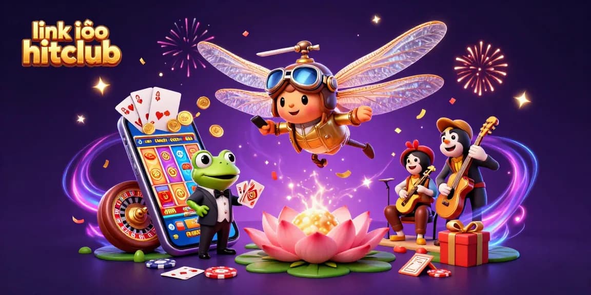 Experience excitement and big wins with link vào hitclub at the vibrant lily pad casino scene featuring iconic characters.