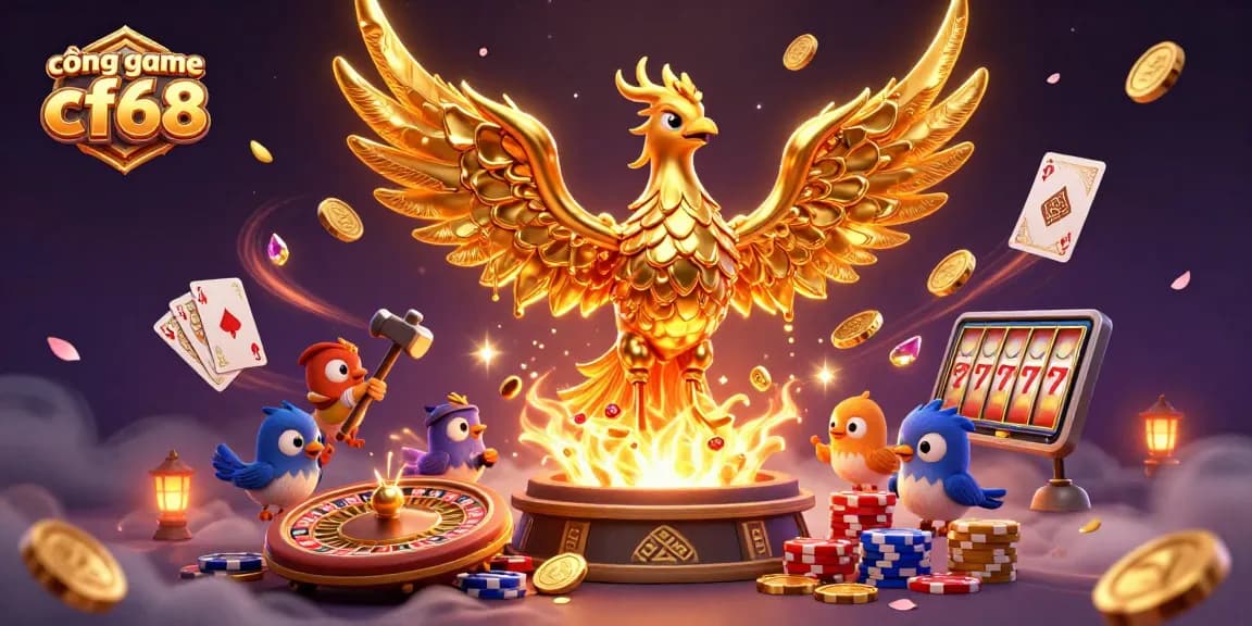 Play exciting games at cổng game cf68 with dynamic scenes of gold and action.
