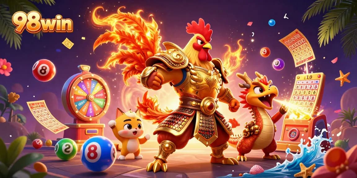 Engage with the thrilling world of 98win casino featuring dynamic gaming elements and vibrant characters.