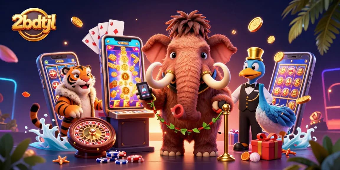 Engage with the vibrant 2bdtjl casino scene featuring exciting slot games and colorful characters.