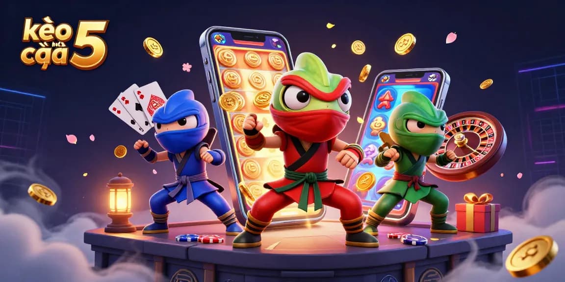 Engage in thrilling bets with kèo nhà cái 5 featuring ninja chameleons and dynamic casino elements.