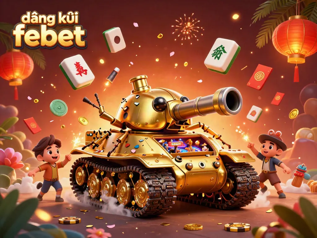 Experience the excitement of đăng ký febet in a colorful 3D casino scene with dazzling game elements.