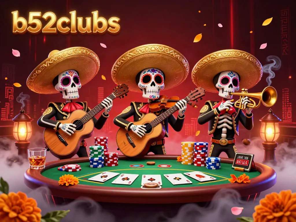 Experience thrilling gaming at b52clubs with vibrant mariachi elements and colorful casino features.