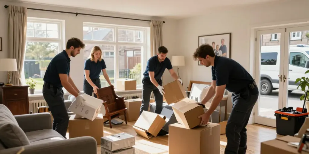 House Clearance Edinburgh team carefully clearing property with care and professionalism.