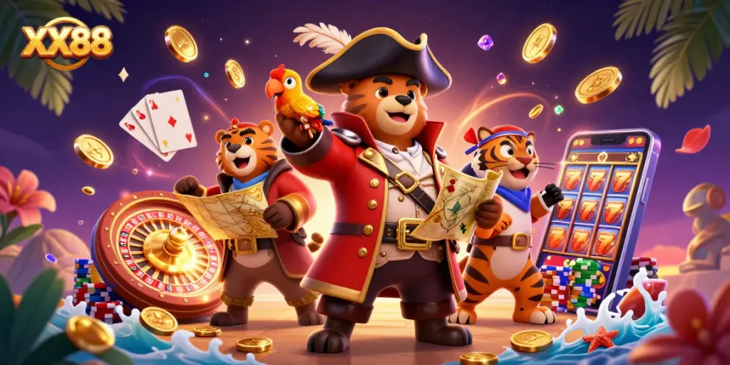 Experience thrilling gameplay with XX88 as a pirate captain and fierce companions gather for victory!