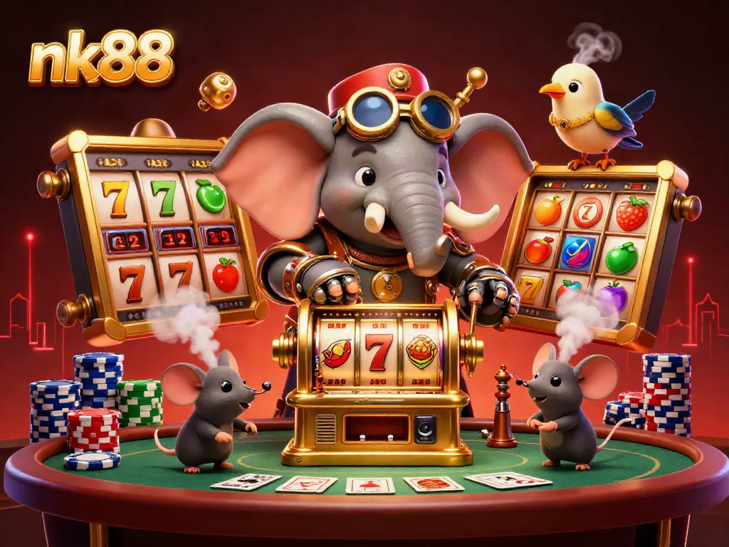 Win big with nk88 on an imaginative steampunk-themed slot machine adventure.