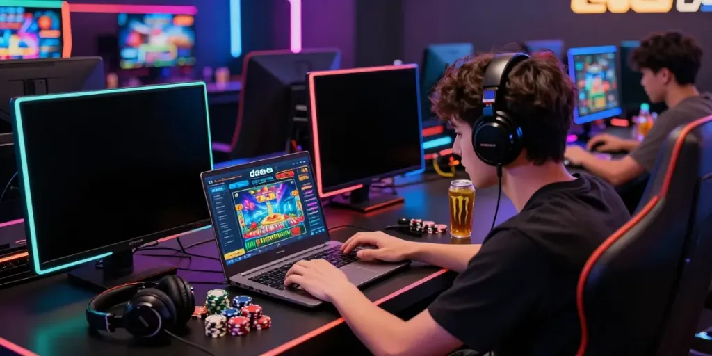 Engaging user experiencing da88 online gaming with vibrant atmosphere.