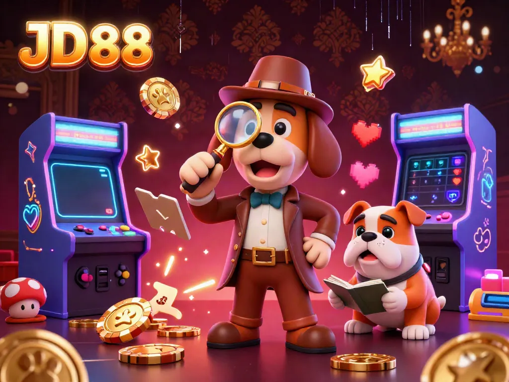 Engage with the thrilling world of JD 88 as a detective investigates a poker chip clue amidst a vibrant casino scene.