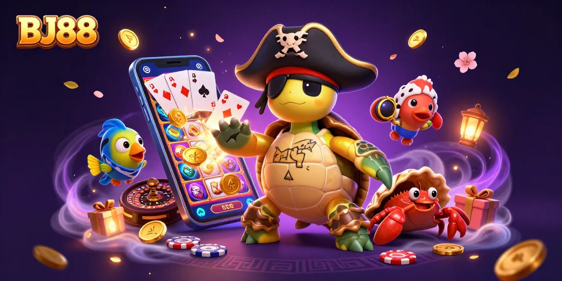 Experience thrilling gameplay with BJ88's vibrant casino characters and dynamic slot elements.