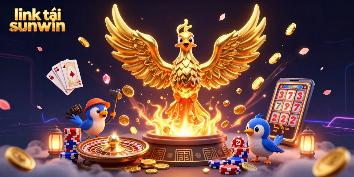 Experience thrilling wins at link tải sunwin with vibrant casino elements and a dynamic phoenix.