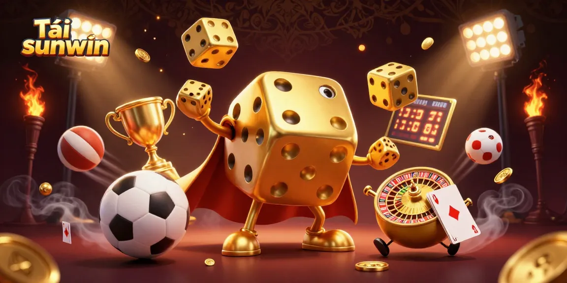 Play your favorite games with Tải sunwin featuring vibrant casino elements in a dynamic scene.