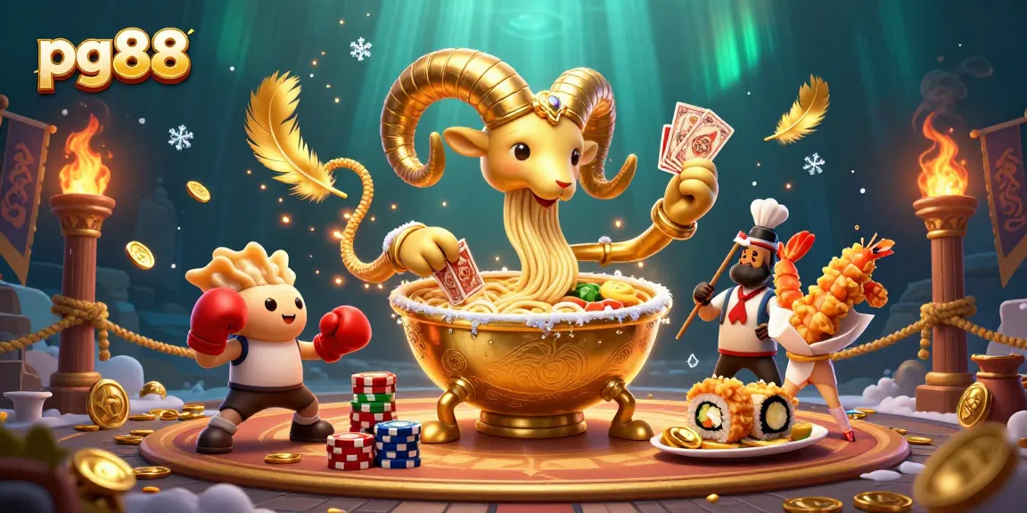 Experience exciting gameplay at pg88 with a vibrant illustration of a 3D casino scene featuring quirky characters.