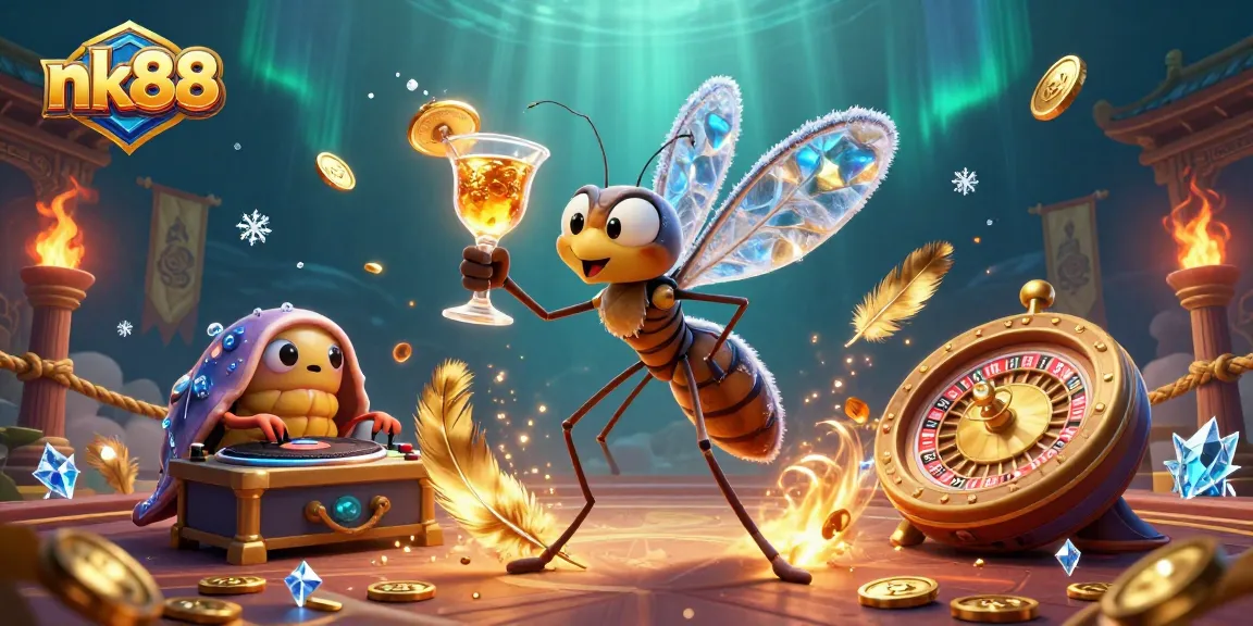 Experience the thrill of nk88 casino with futuristic mascots and dynamic gaming elements.